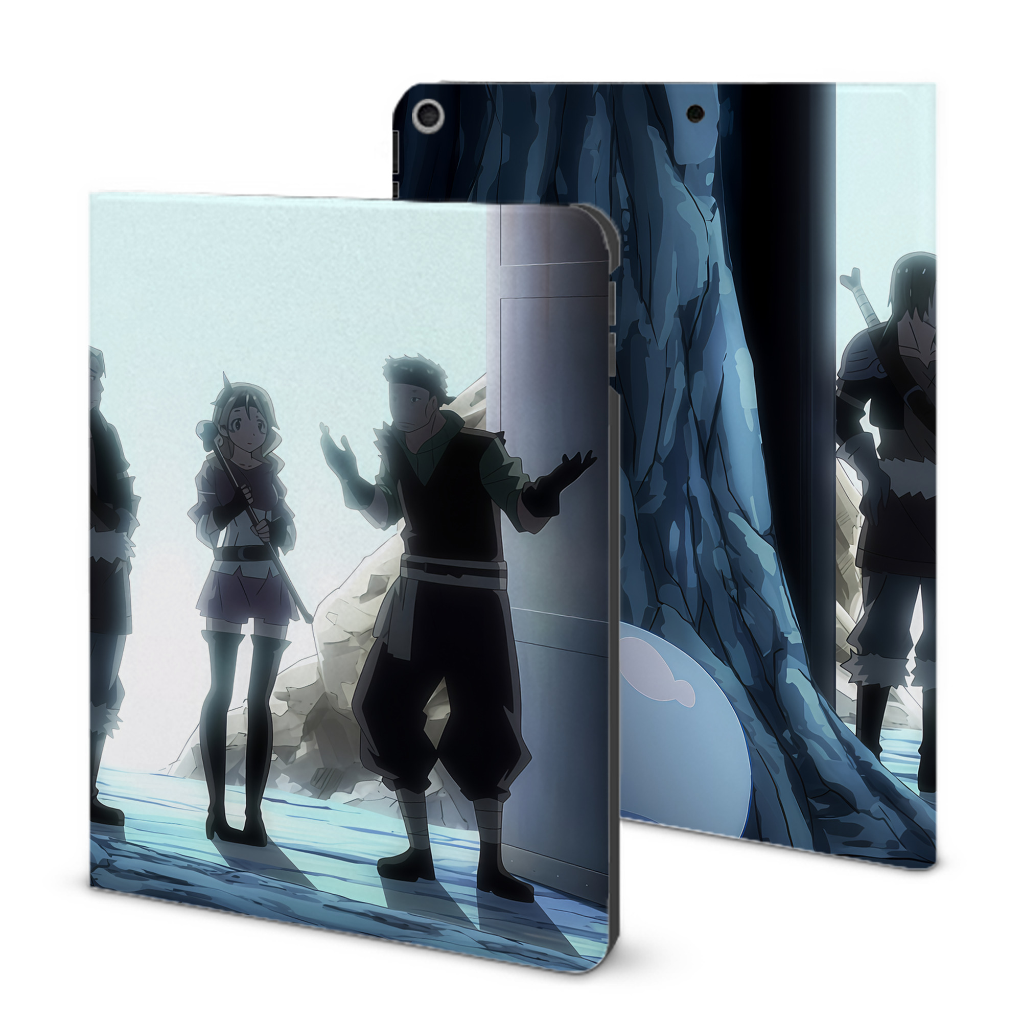 （画像用） 転スラ Regarding Reincarnated to Slime IPad ケース ブック型 PUレザー TPU 耐衝撃 軽量 薄型 ペン収納なし 全面保護 IPad 各モデル対応